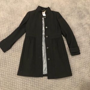 NWT J. Crew Coletta double cloth coat size 12 black
